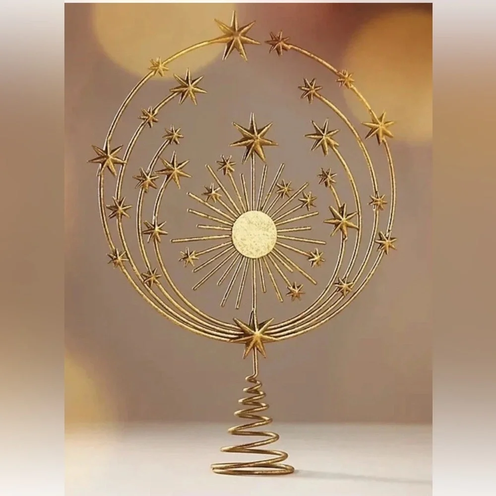 Anthro Hedy Tree Topper Gold Shooting Stars